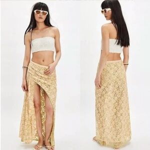 Fp One Solene Skirt - Peach Creme Combo NWT Medium $148 retail